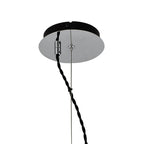 NL84169 Zen Pendant 38cm Round Chrome & Smoke