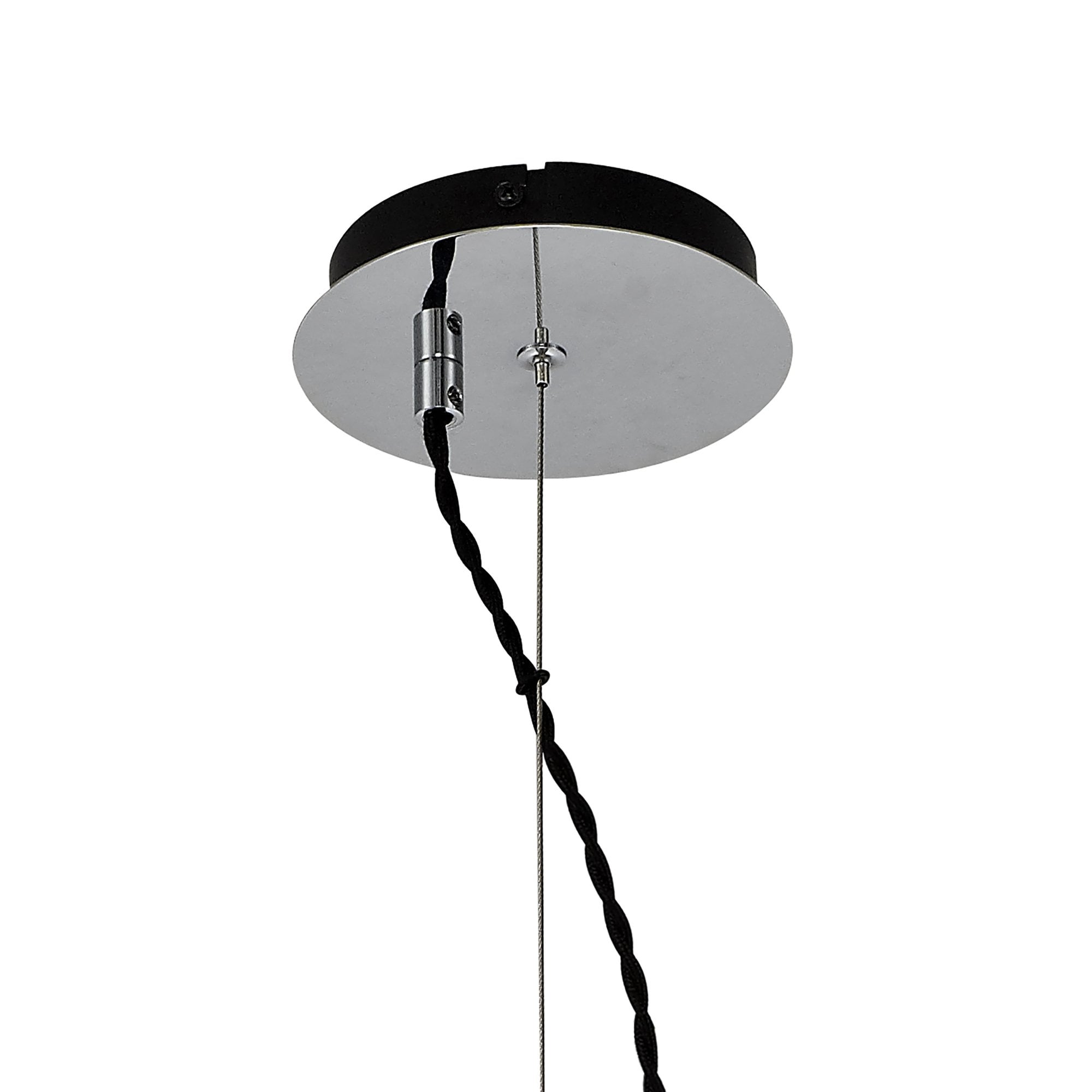 NL84169 Zen Pendant 38cm Round Chrome & Smoke