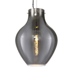NL84169 Zen Pendant 38cm Round Chrome & Smoke