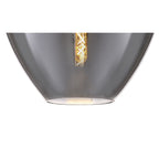NL84169 Zen Pendant 38cm Round Chrome & Smoke