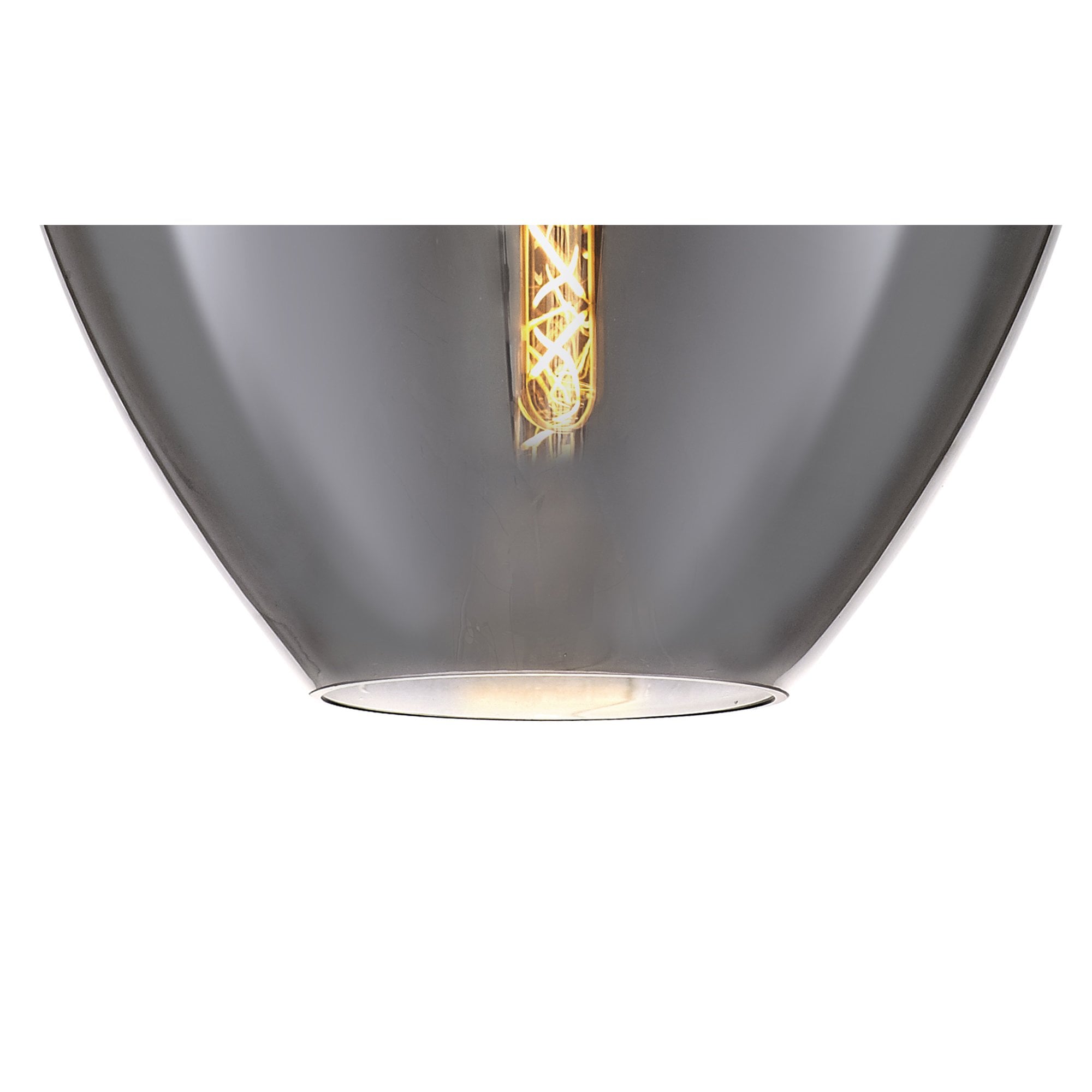 NL84169 Zen Pendant 38cm Round Chrome & Smoke