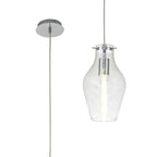 NL84179 Zen Pendant 17cm Round Chrome & Clear