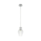 NL84179 Zen Pendant 17cm Round Chrome & Clear