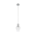 NL84179 Zen Pendant 17cm Round Chrome & Clear
