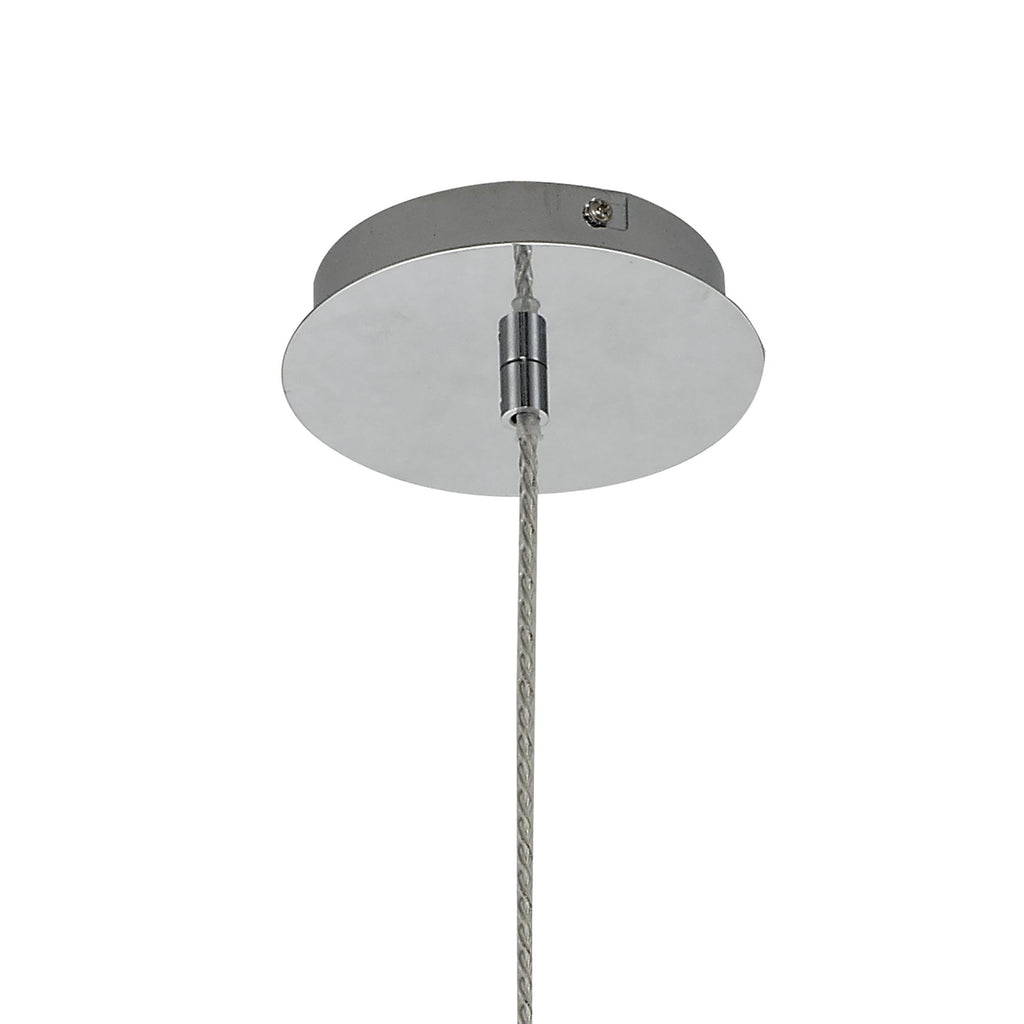 NL84179 Zen Pendant 17cm Round Chrome & Clear