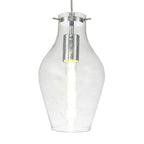NL84179 Zen Pendant 17cm Round Chrome & Clear