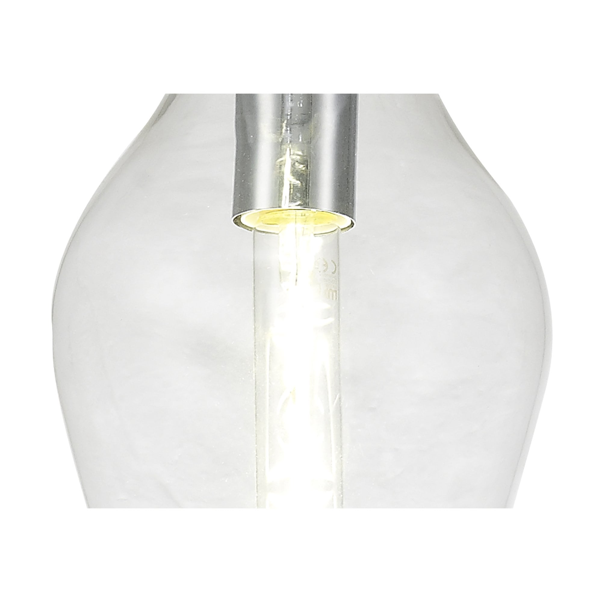 NL84179 Zen Pendant 17cm Round Chrome & Clear