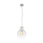 NL84189 Zen Pendant 28cm Round Chrome & Clear