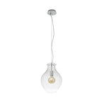 NL84189 Zen Pendant 28cm Round Chrome & Clear