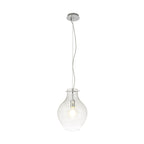 NL84189 Zen Pendant 28cm Round Chrome & Clear