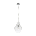 NL84189 Zen Pendant 28cm Round Chrome & Clear