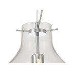 NL84189 Zen Pendant 28cm Round Chrome & Clear