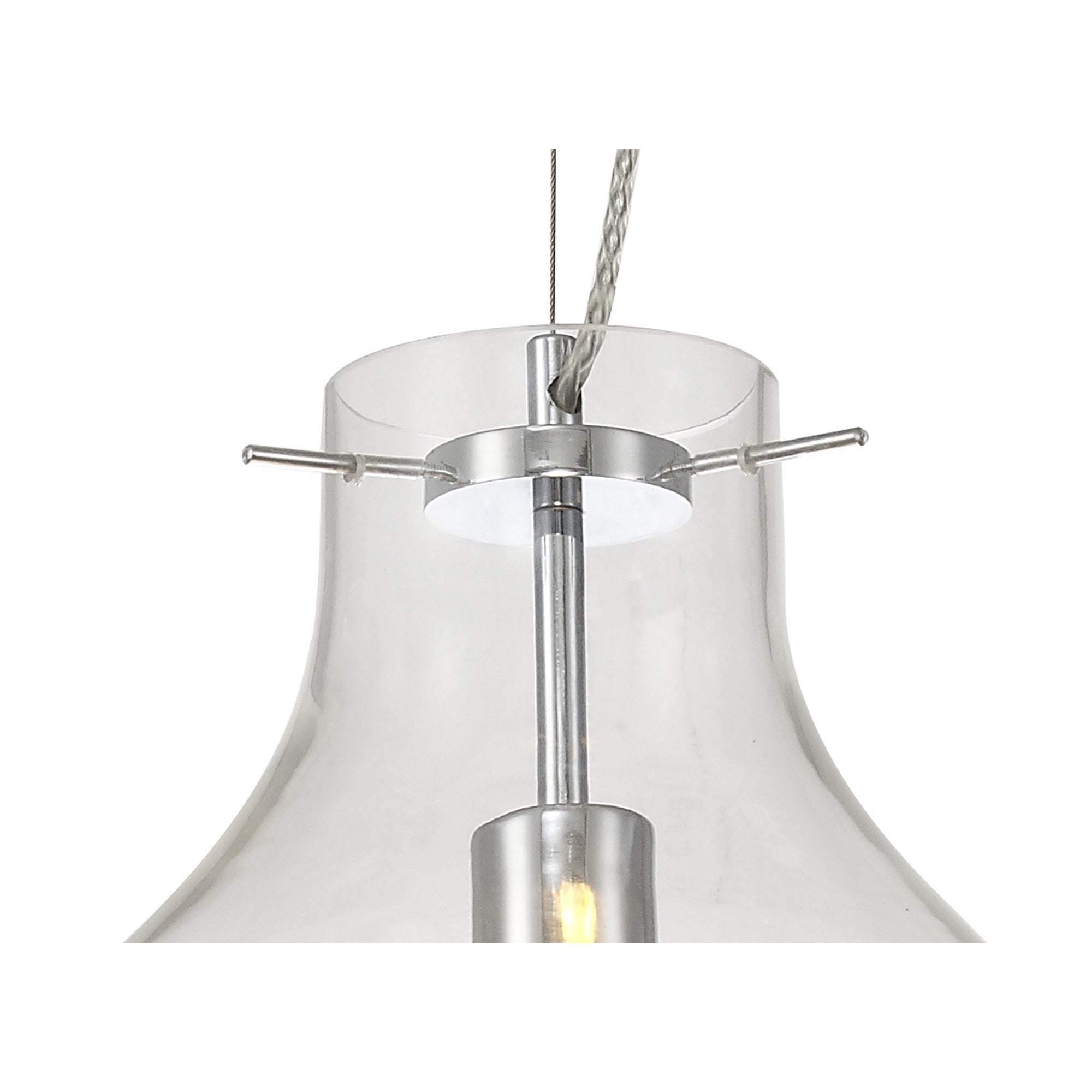 NL84189 Zen Pendant 28cm Round Chrome & Clear