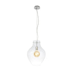 NL84199 Zen Pendant 38cm Round Chrome & Clear