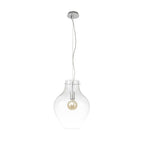 NL84199 Zen Pendant 38cm Round Chrome & Clear