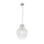 NL84199 Zen Pendant 38cm Round Chrome & Clear