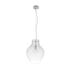 NL84199 Zen Pendant 38cm Round Chrome & Clear