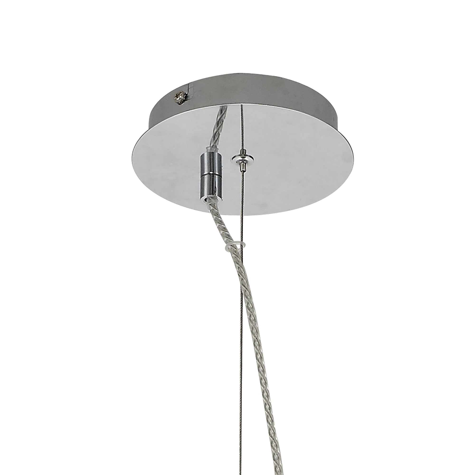 NL84199 Zen Pendant 38cm Round Chrome & Clear