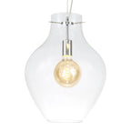 NL84199 Zen Pendant 38cm Round Chrome & Clear