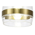NL84209 Kane Pendant 15cm Cone Ancient Brass & Clear