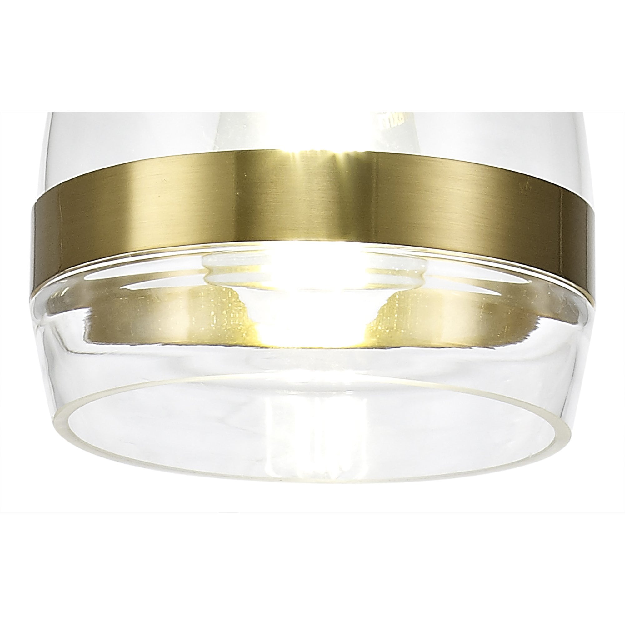 NL84209 Kane Pendant 15cm Cone Ancient Brass & Clear