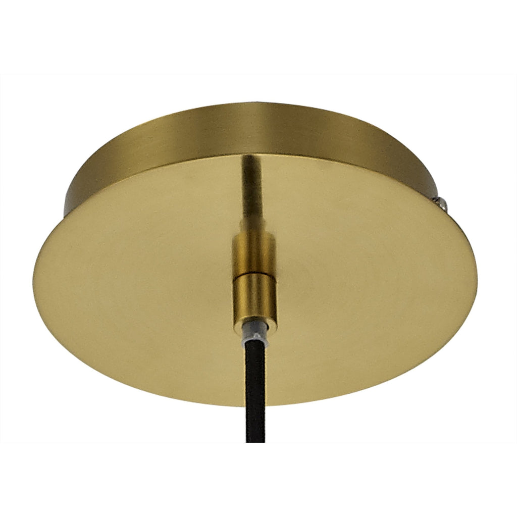 NL84209 Kane Pendant 15cm Cone Ancient Brass & Clear
