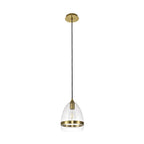 NL84219 Kane Pendant 20cm Cone Ancient Brass & Clear