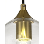 NL84229 Kane Pendant 15cm Dome Ancient Brass & Clear