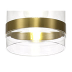 NL84229 Kane Pendant 15cm Dome Ancient Brass & Clear