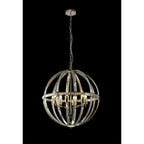 NL84259 Char Large Round Pendant 6 Light Polished Nickel