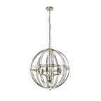 NL84259 Char Large Round Pendant 6 Light Polished Nickel