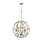 NL84259 Char Large Round Pendant 6 Light Polished Nickel