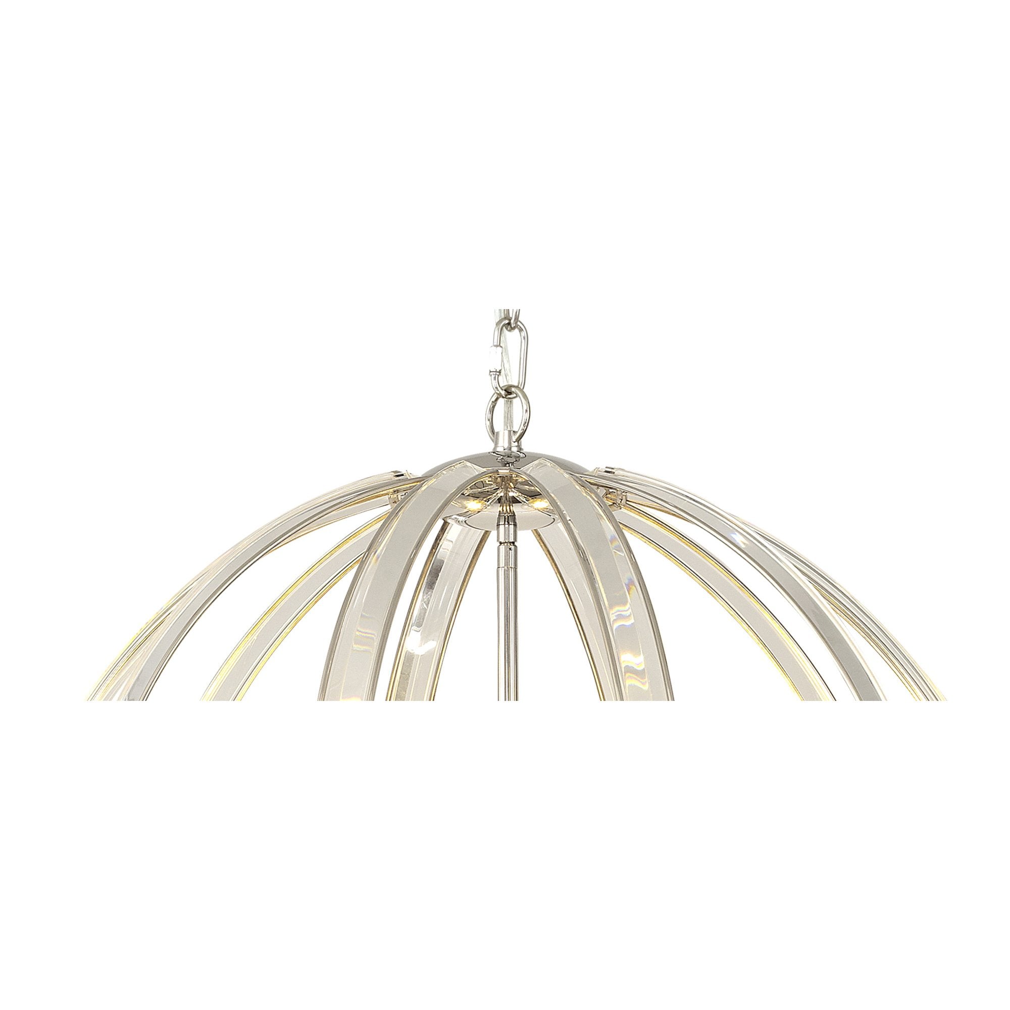 NL84259 Char Large Round Pendant 6 Light Polished Nickel