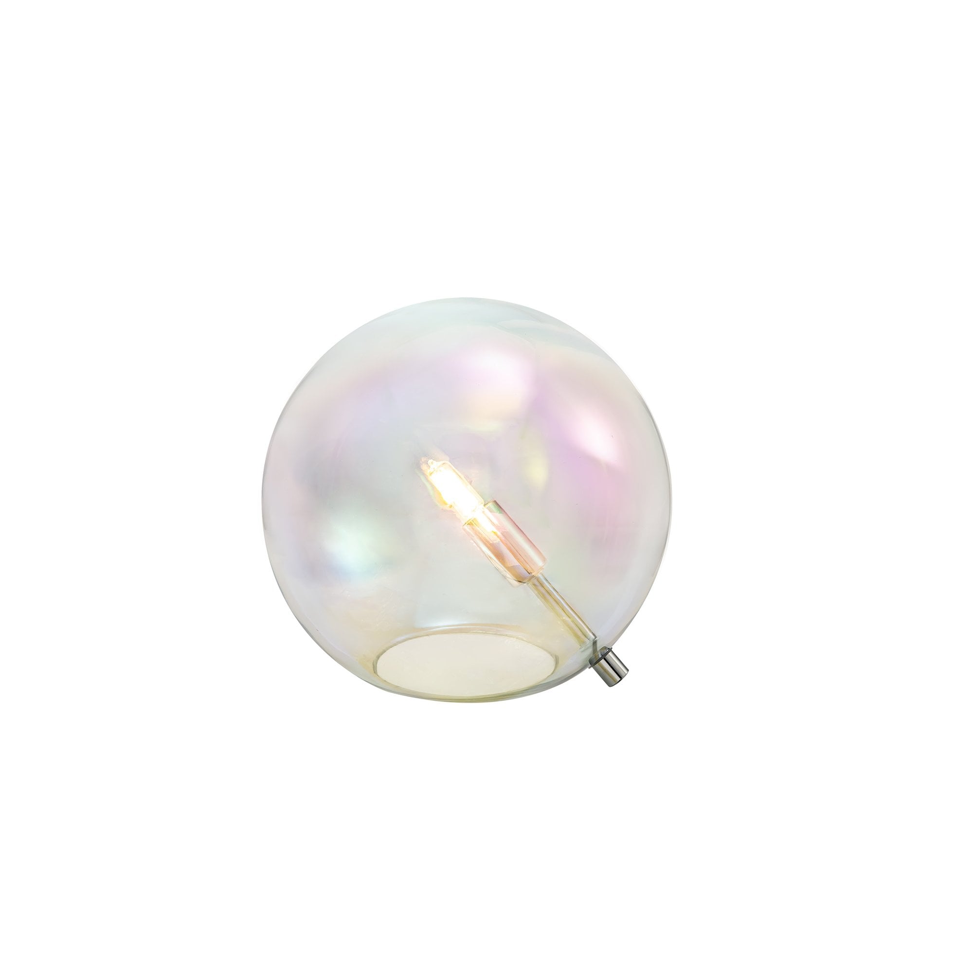 NL84299 Rome  Table Lamp Polished Chrome/Iridescent Glass