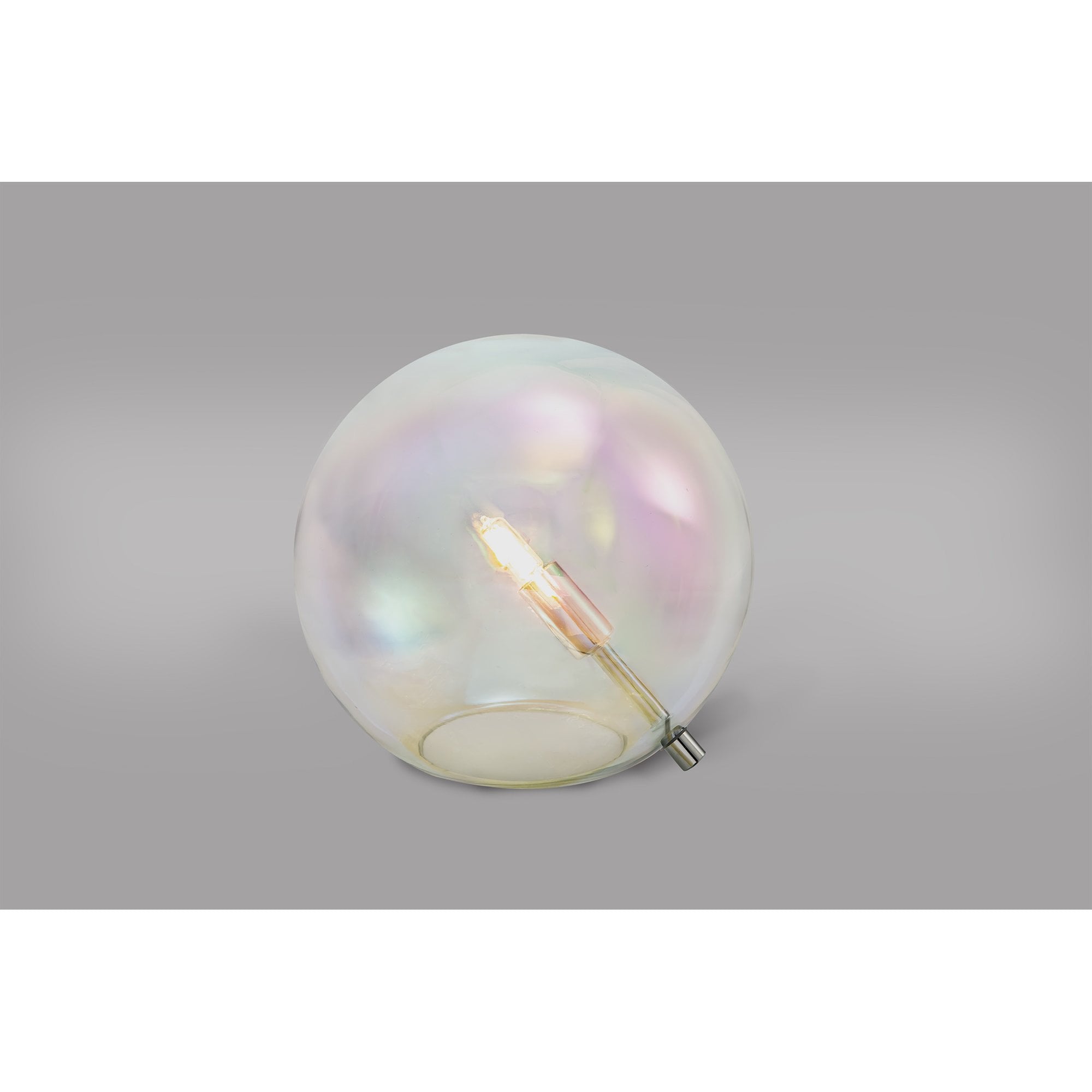 NL84299 Rome  Table Lamp Polished Chrome/Iridescent Glass