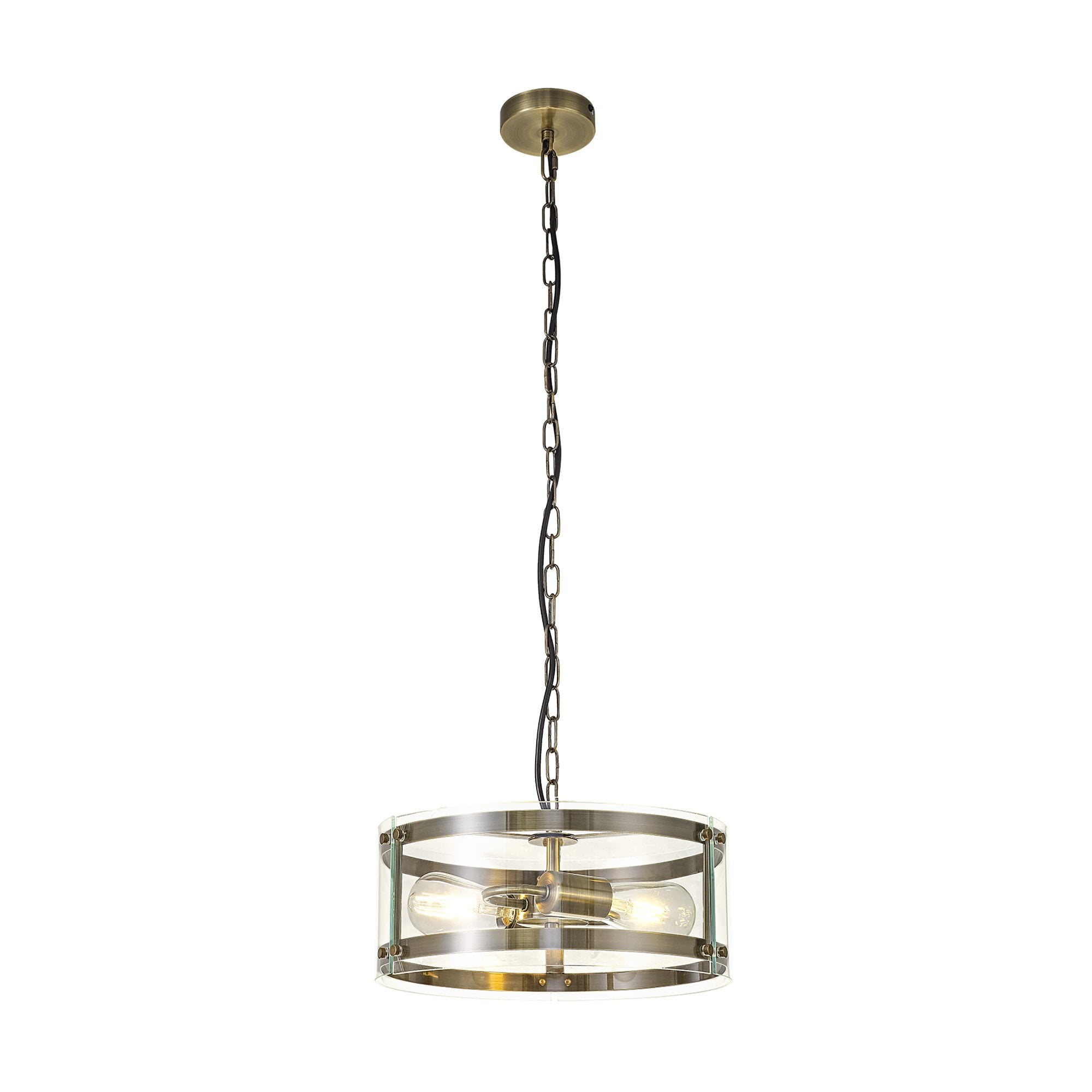 NL84309 Prince Pendant 2 Light Antique Brass