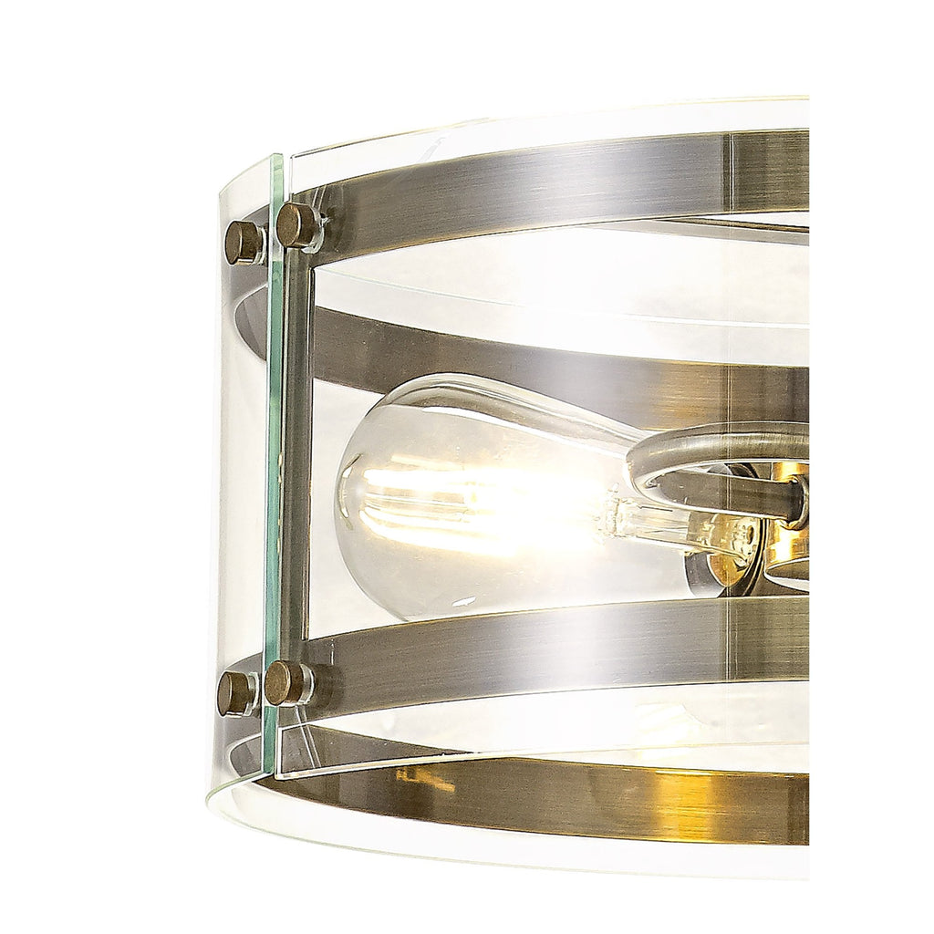 NL84309 Prince Pendant 2 Light Antique Brass