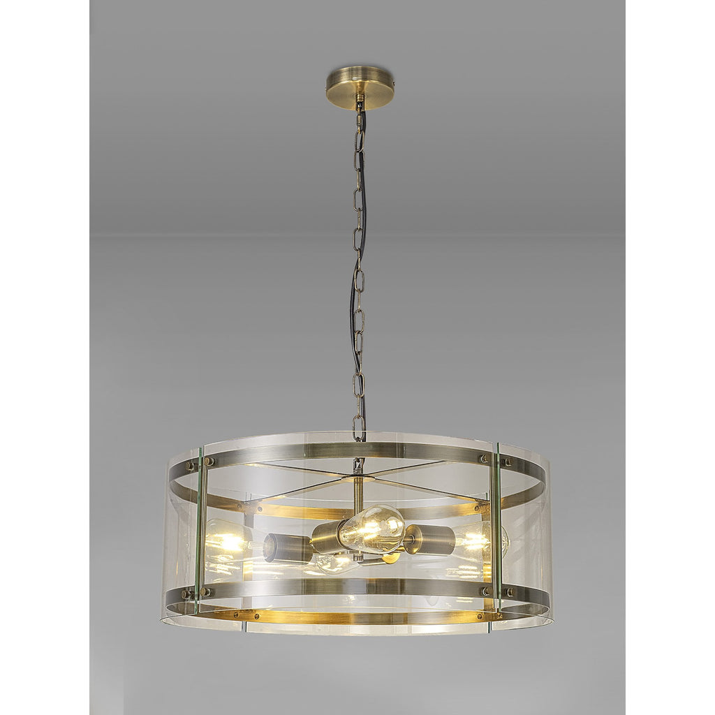 NL84329 Prince Pendant 4 Light Antique Brass