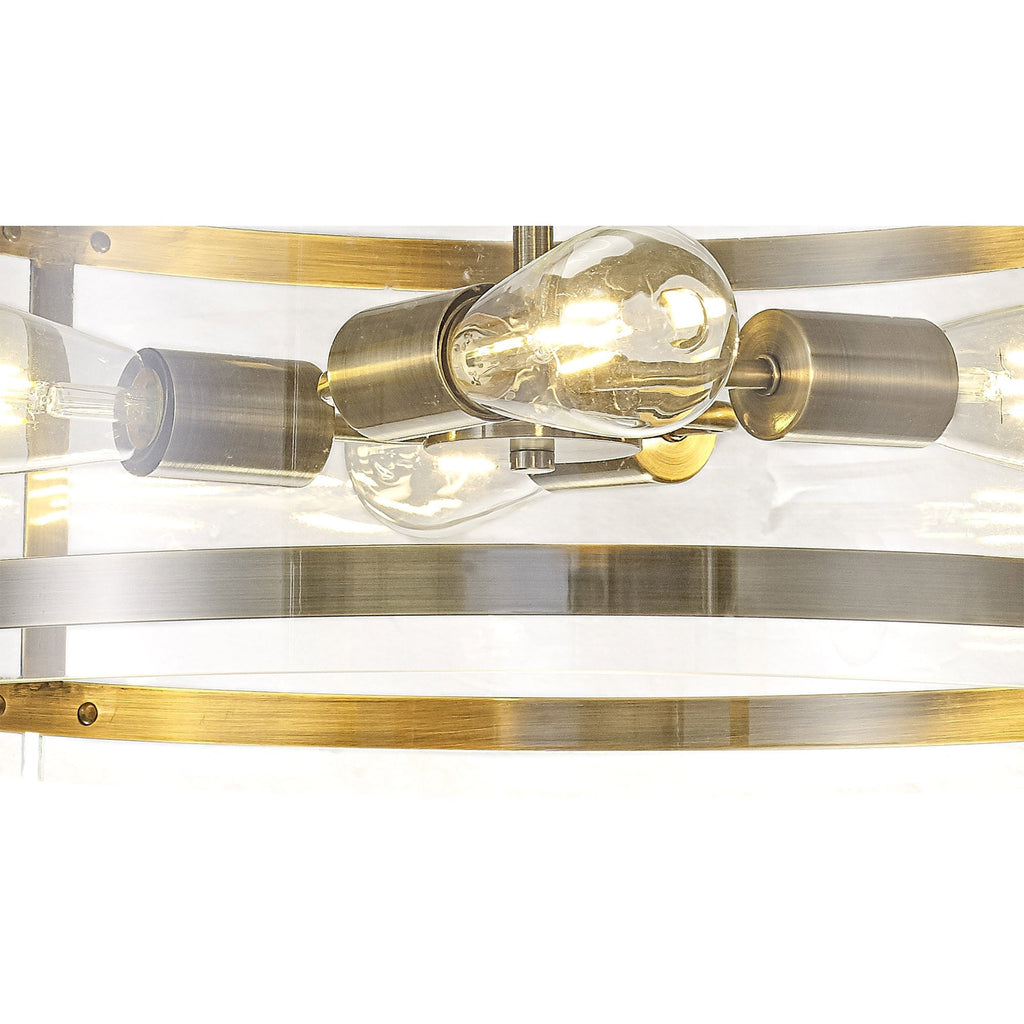 NL84329 Prince Pendant 4 Light Antique Brass