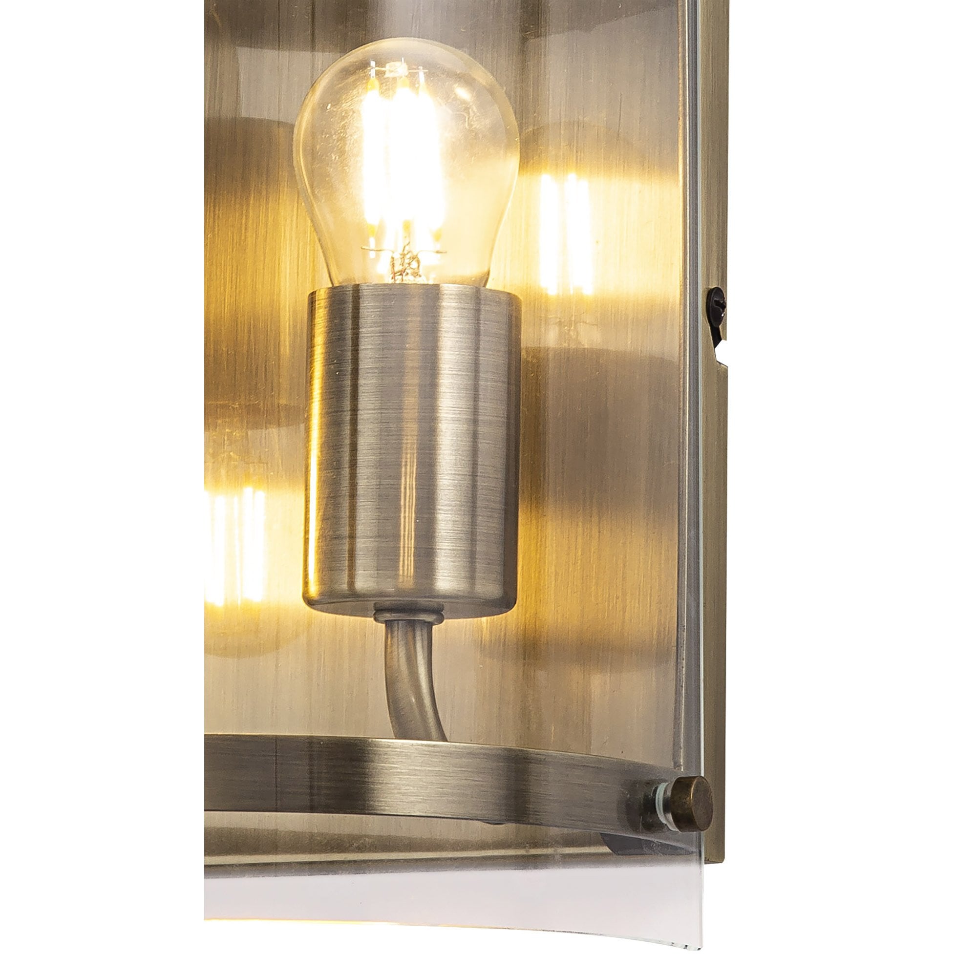NL84339 Prince Wall Light 2 Light Antique Brass