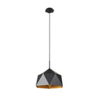 NL84599 Isle Single Pendant Adjustable Matt Black/Gold Inner