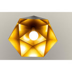 NL84599 Isle Single Pendant Adjustable Matt Black/Gold Inner