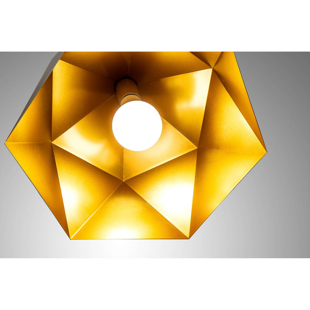 NL84599 Isle Single Pendant Adjustable Matt Black/Gold Inner