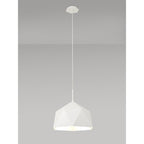 NL84609 Isle Single Pendant AdjustableWhite/Silver Inner