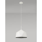 NL84609 Isle Single Pendant AdjustableWhite/Silver Inner