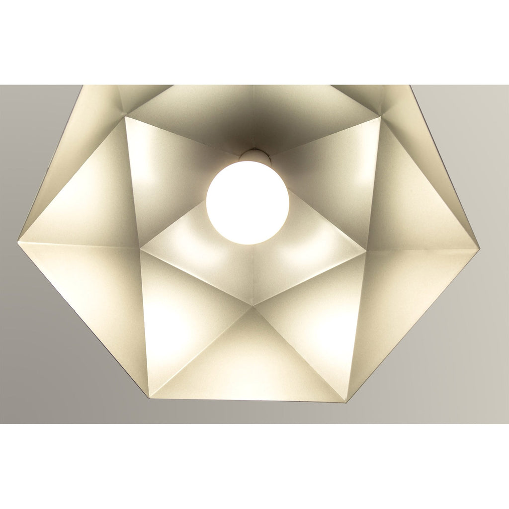 NL84609 Isle Single Pendant AdjustableWhite/Silver Inner
