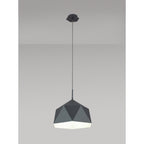 NL84619 Isle Single Pendant Adjustable Graphite/White Inner