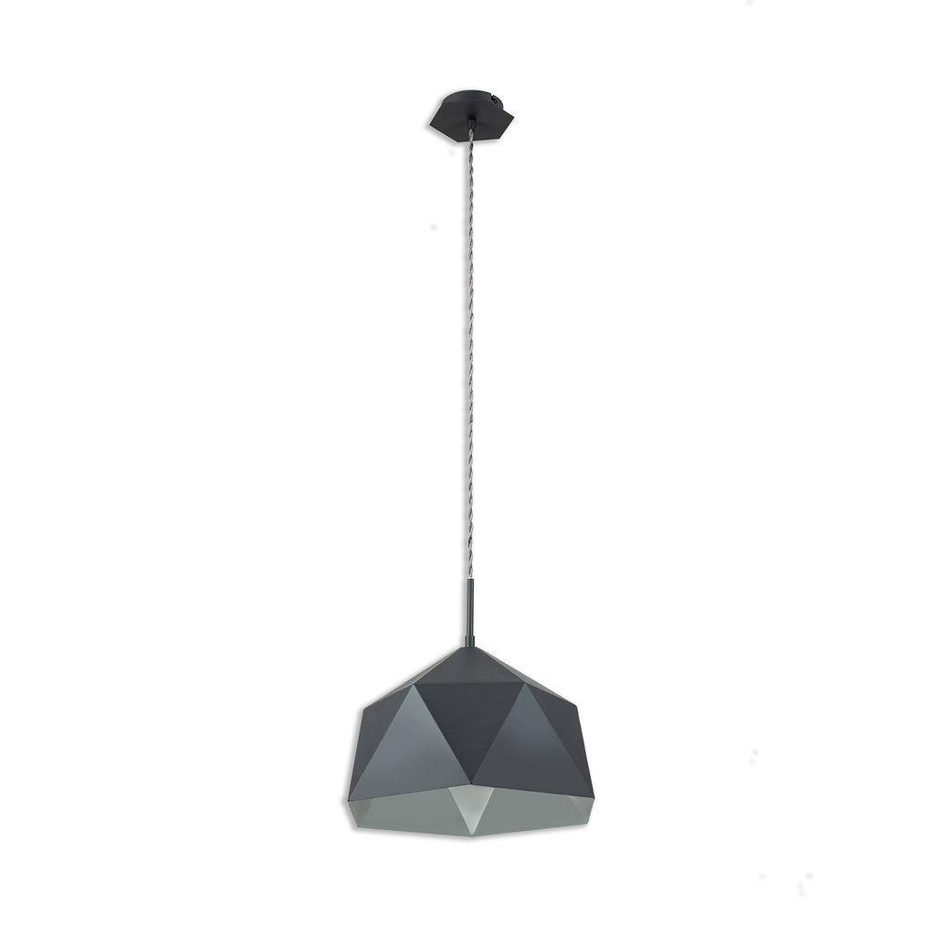 NL84619 Isle Single Pendant Adjustable Graphite/White Inner