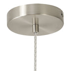 NL84639 Olivia Narrow Pendant Satin Nickel/Opal Glass & Clear Twisted Cable