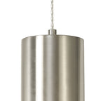 NL84649 Olivia Wide Pendant Satin Nickel/Opal Glass & Clear Twisted Cable